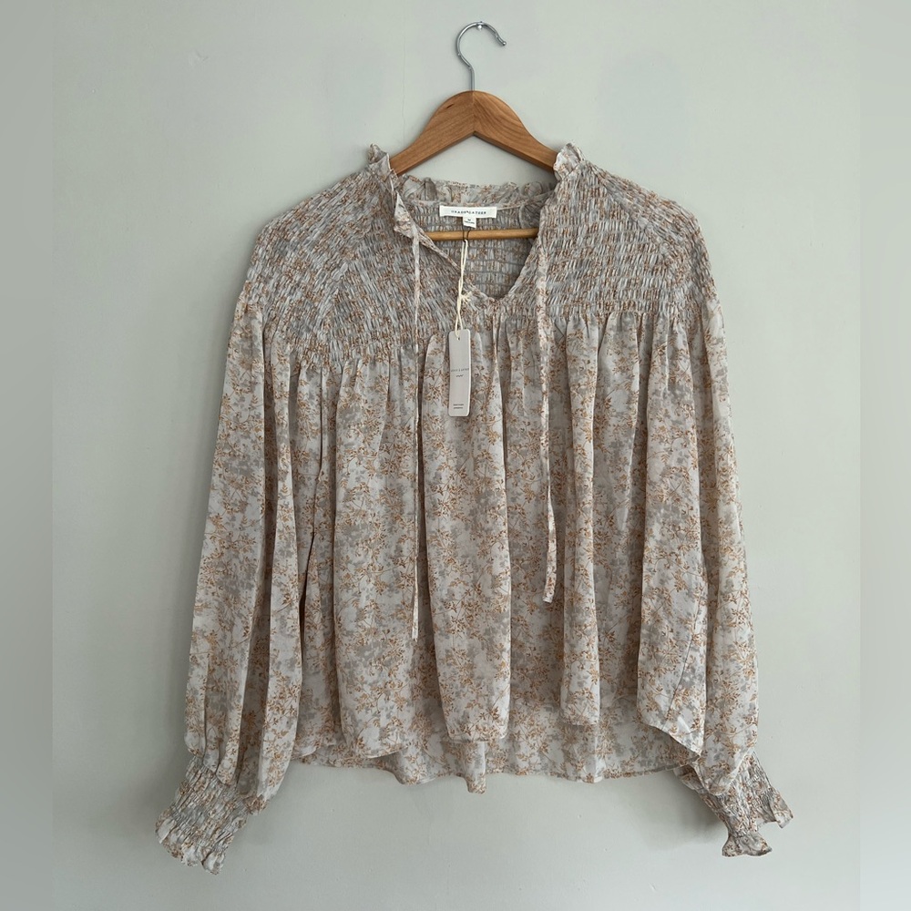 NWT Grade and Gather Peasant Blouse size med